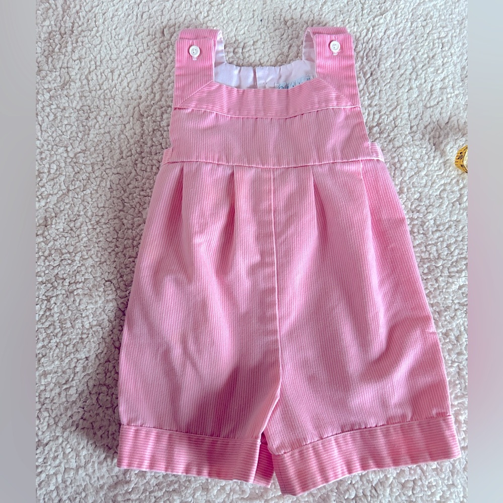 Vintage Funtasia! Pink and white pinstripe romper. 90s. EUC. Size 3T.